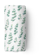 Silver Gum Leaf Checked Double Bamboo/Cotton Muslin Swaddle Wrap