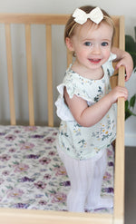 Violet Peony Fitted Cot Sheet/Crib Sheet
