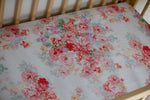 Coral Peony Fitted Cot Sheet/Crib Sheet
