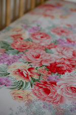 Coral Peony Fitted Cot Sheet/Crib Sheet