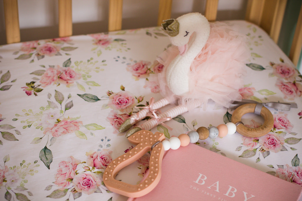 Dusty Rose Fitted Cot / Crib Sheet