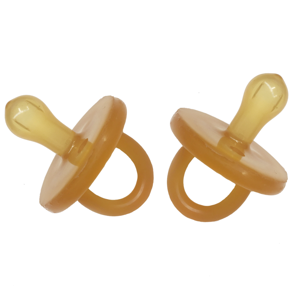 Natural Rubber Soother Dummy Pacifier | Round Twin Pack