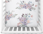 Twilight Blooms Fitted Bassinet Sheet/Change Mat Cover