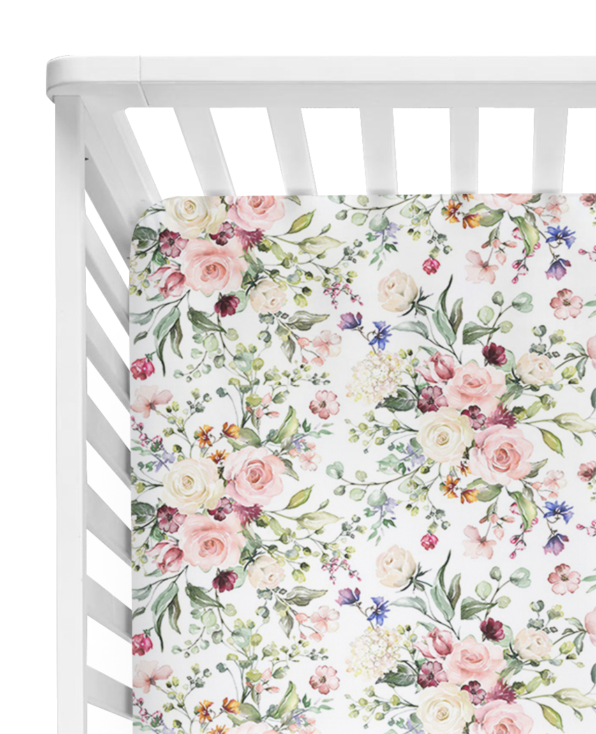 Spring Blossom Fitted Cot Sheet/Crib Sheet